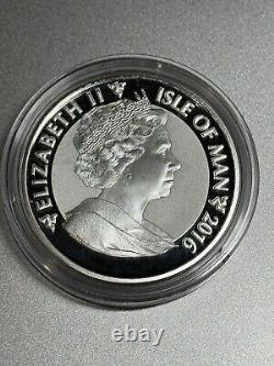 2016 Isle of Man Silver Angel Reverse Proof 1oz. 9999 Silver Bullion Coin RARE