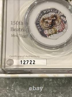 2016 Mrs Tiggy-Winkle 50p Fifty Pence Silver Proof Coin Royal Mint Beatrix