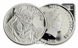 2016 Niue $2 Star Wars Yoda Proof 1 oz. 999 Silver Coin NGC PF 70 UCAM