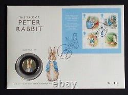 2016 Peter Rabbit UK 50p COLOURED Silver Proof Coin PNC RARE COIN