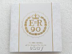 2016 Queens 90th Birthday UK Piedfort £5 Five Pound Silver Proof Coin Box Coa
