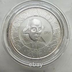 2016 Royal Mint 1 Oz Ounce Silver Proof £2 Two Pounds Coin William Shakespeare