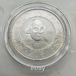2016 Royal Mint 1 Oz Ounce Silver Proof £2 Two Pounds Coin William Shakespeare