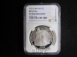 2016 Royal Mint 1oz Silver Proof Britannia £2 coin NGC Graded PF70 Ultra Cameo
