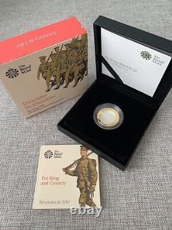 2016 Royal Mint The Army Shoulder To Shoulder Silver Proof PIEDFORT 50p Coin