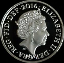 2016 Silver Piedfort Proof £1 coin Last Round Pound in Case with COA & Outer
