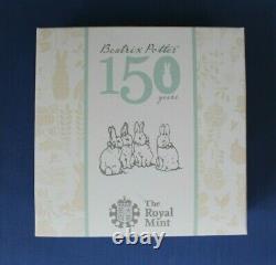2016 Silver Proof 50p coin Beatrix Potter in Case with COA