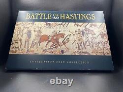 2016 Silver Proof Battle of Hastings 50p Ingot Bar Coin Collection Set Jersey