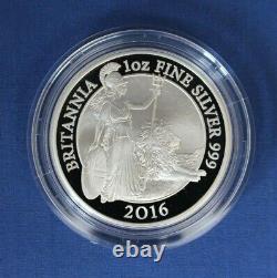 2016 Silver Proof Britannia 6 coin Set in Case with COA