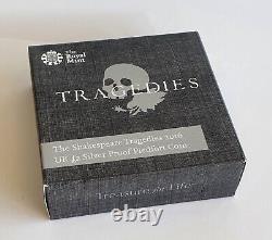 2016 The Shakespeare Tragedies, Silver Proof Piedfort £2 coin, Royal Mint