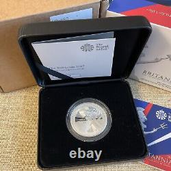 2017 1oz Silver Proof Britannia. Outer box, sleeve, box & COA