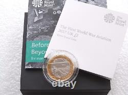 2017 First World War Aviation £2 Two Pound Silver Proof Coin Box Coa