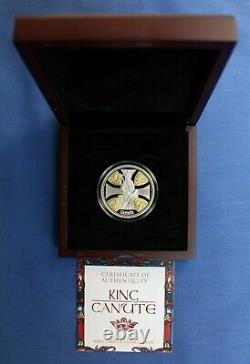 2017 Jersey Silver Proof £5 coin King Canute in Case with COA