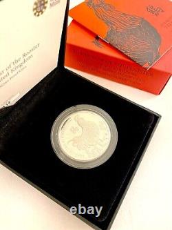 2017 Lunar Year of The Rooster One Ounce Silver Proof Coin Royal Mint Shengxiao