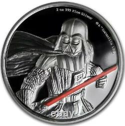 2017 Niue 2 oz Silver $5 Star Wars Darth Vader Ultra High Relief Round Coin