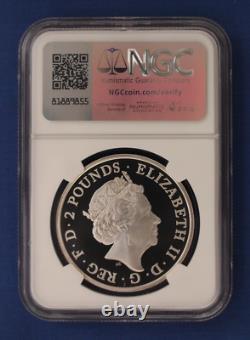 2017 Silver Proof 1oz £2 coin Year of the Rooster NGC Graded PF69 with Case