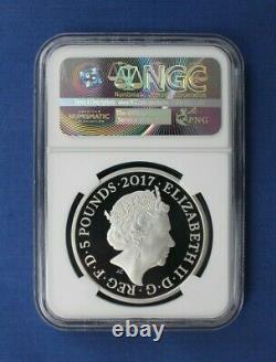 2017 Silver Proof £5 Crown coin Prince Philip NGC Graded Gem Proof