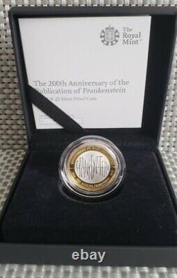 2018 £2 MARY SHELLEYS FRANKENSTEIN Silver Proof Two Pound £2 Coin