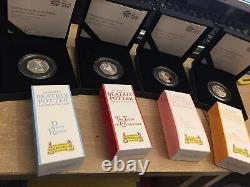 2018 Black Box Limited Edition Beatrix Potter Silver Proof 50p Full Set New
