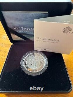 2018 Britannia 1oz Fine Silver £2 Proof 999 Coin COA Certification 3679