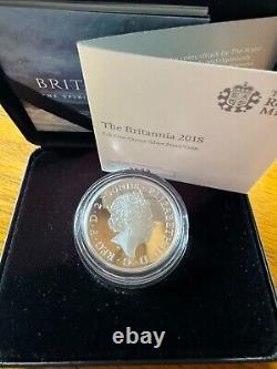 2018 Britannia 1oz Fine Silver £2 Proof 999 Coin COA Certification 3679