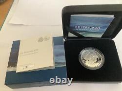 2018 Britannia UK One ounce Silver Proof £2 Coin with Certificate No 3757