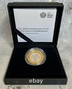 2018 FRANKENSTEIN £2 Silver Proof Coin Boxed & VERY LOW COA No 03 THREE RARE