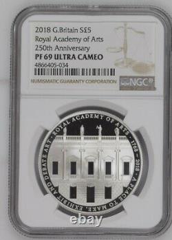 2018 Great Britain Silver Proof £5 Royal Academy of Arts 250th Anniversary