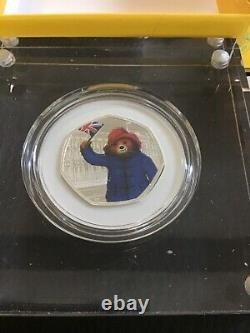 2018 Paddington Bear at The Palace The Station 50p Silver Proof Cased Coins 1512