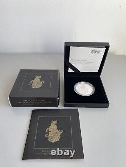 2018 Royal Mint Queens Beasts Black Bull Of Clarence 1oz Silver Proof UK £2 Coin