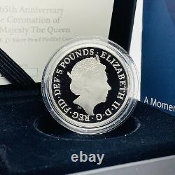 2018 Royal Mint The Queen's Sapphire Coronation Piedfort Silver Proof £5 Coin