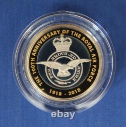 2018 Silver Piedfort Proof £2 coin RAF Centenary Badge in Case with COA