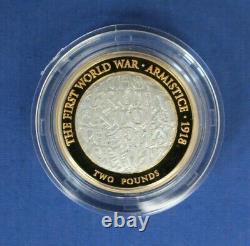 2018 Silver Piedfort Proof £2 coin WWI Armistice in Case with COA