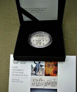 2018 Silver Proof £5 Coin Anniversary Of Royal Academy Commemorative. Cased & Coa