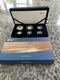 2019 Fine 999 Silver Britannia Six Coin Silver Proof Set Spirit of a Nation Box