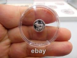 2019 Gibraltar. 999 Silver Proof Sovereign 5 coin Set in Case with COA