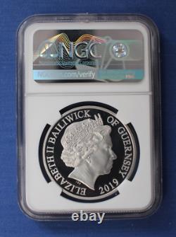 2019 Guernsey Silver Proof £5 coin D-Day Landings NGC Graded PF70 Ultra Cameo