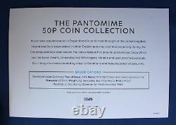 2019 Guernsey Silver Proof 50p coin x 5 Set Pantomime in Case with COA
