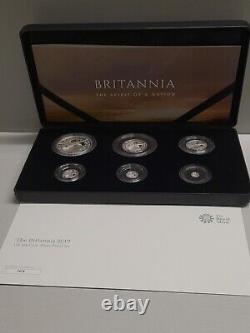 2019 Royal Mint Britannia Spirit of a Nation Silver Proof 6 Coin Set. COA C/97