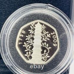 2019 Royal Mint Piedfort Silver Proof Kew Gardens 50p Coin Boxed Mintage 1220
