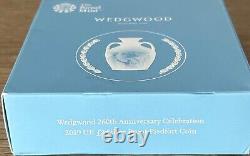 2019 Royal Mint Silver Proof Piedfort Wedgewood £2 Coin PF68 Box & COA No. 1000