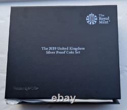 2019 Royal Mint UK Silver Proof Coin Collection Set 13 Coins BOX + COA