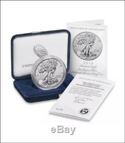 2019 S American Eagle One Ounce Silver Enhanced Reverse Proof Coin 19xe Untouche