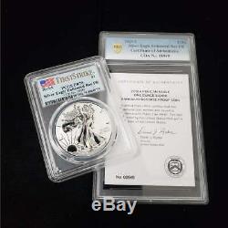 2019 S Silver Eagle PCGS PR70 Enhanced Reverse Proof First Strike withCOA CBX4FS68