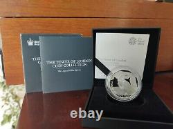 2019 Silver Proof 5£ Coin Tower Of London Raven Royal Mint Ltd 3800 pcs GB UK