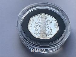 2019 Silver Proof Piedfort Kew Gardens 50p Fifty 50 Pence Coin