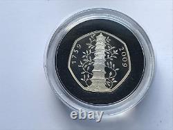 2019 Silver Proof Piedfort Kew Gardens 50p Fifty 50 Pence Coin