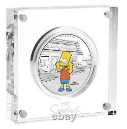 2019 The Simpsons Bart Simpson 1oz $1 Silver 99.99% Dollar Proof Coin