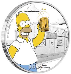 2019 The Simpsons Homer Simpson Proof $1 1oz Silver COIN NGC PF 70 ER
