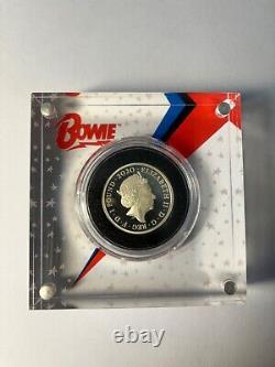 2020 David Bowie Silver Proof 1/2oz 1 Pound Coin Boxed